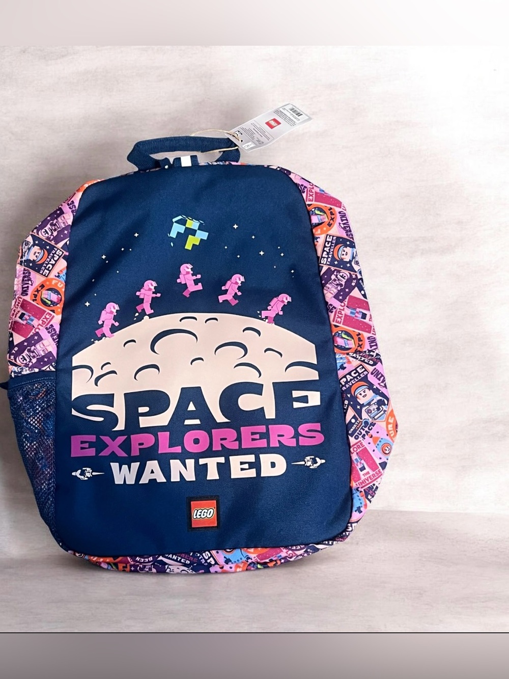 Lego Navy and Pink 'Space Explorers Wanted' Kids Backpack unisex